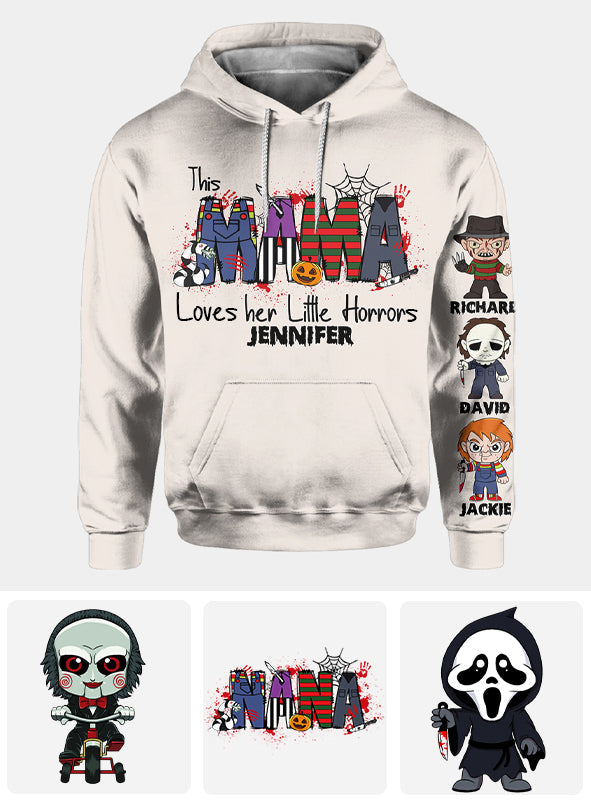 Personalized Horror Theme All-Over Shirt for Mom | Custom Name Gift All Over Shirt GradoCreations