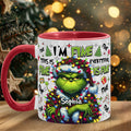 Personalized Christmas Accent Mug with Grinch Design for Mom Accent Mug GradoCreations