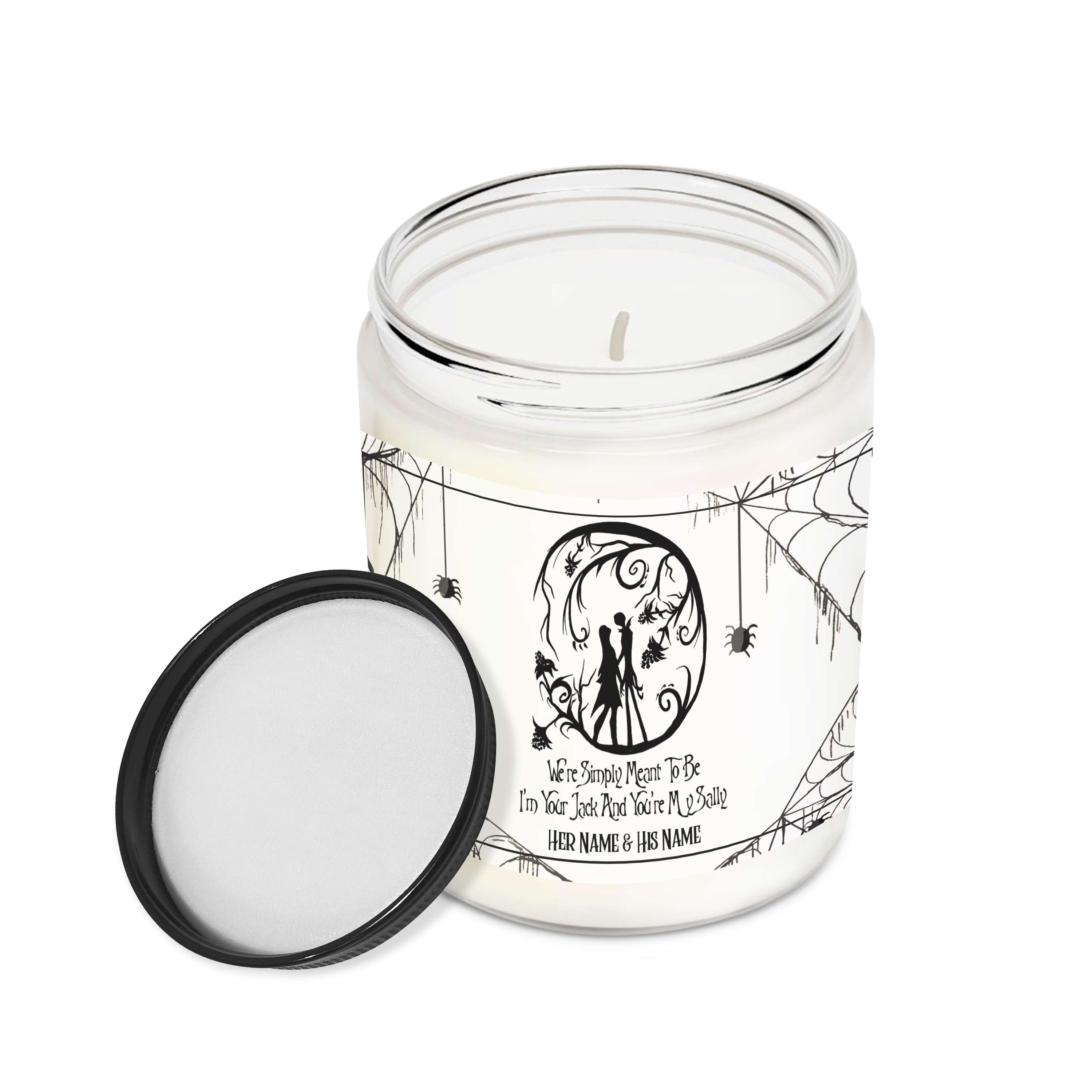 Personalized Couple Nightmare Candle Custom Names Gift for Halloween Candle GradoCreations