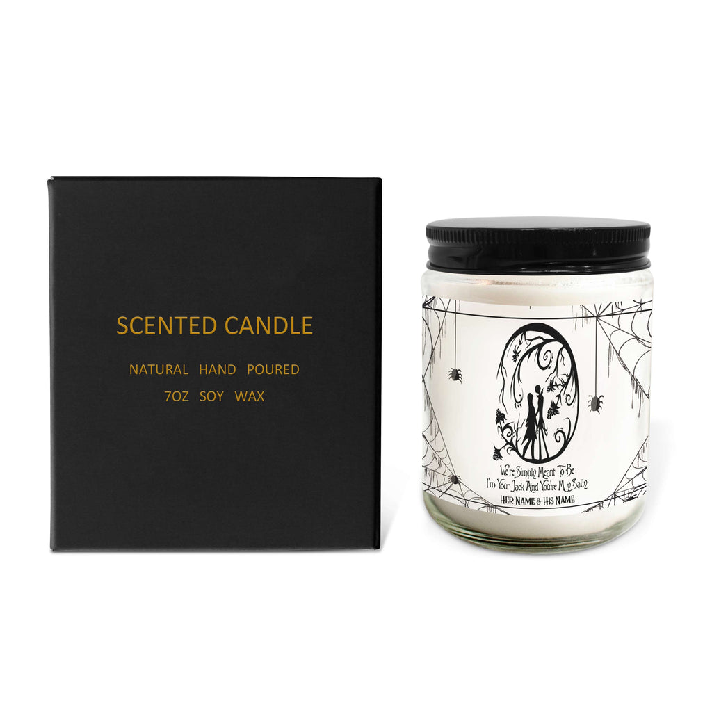 Personalized Couple Nightmare Candle Custom Names Gift for Halloween Candle GradoCreations