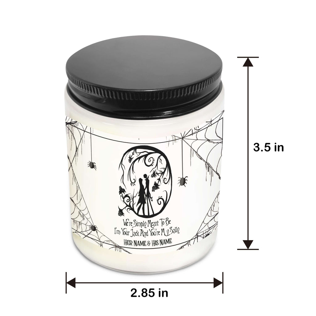 Personalized Couple Nightmare Candle Custom Names Gift for Halloween Candle GradoCreations