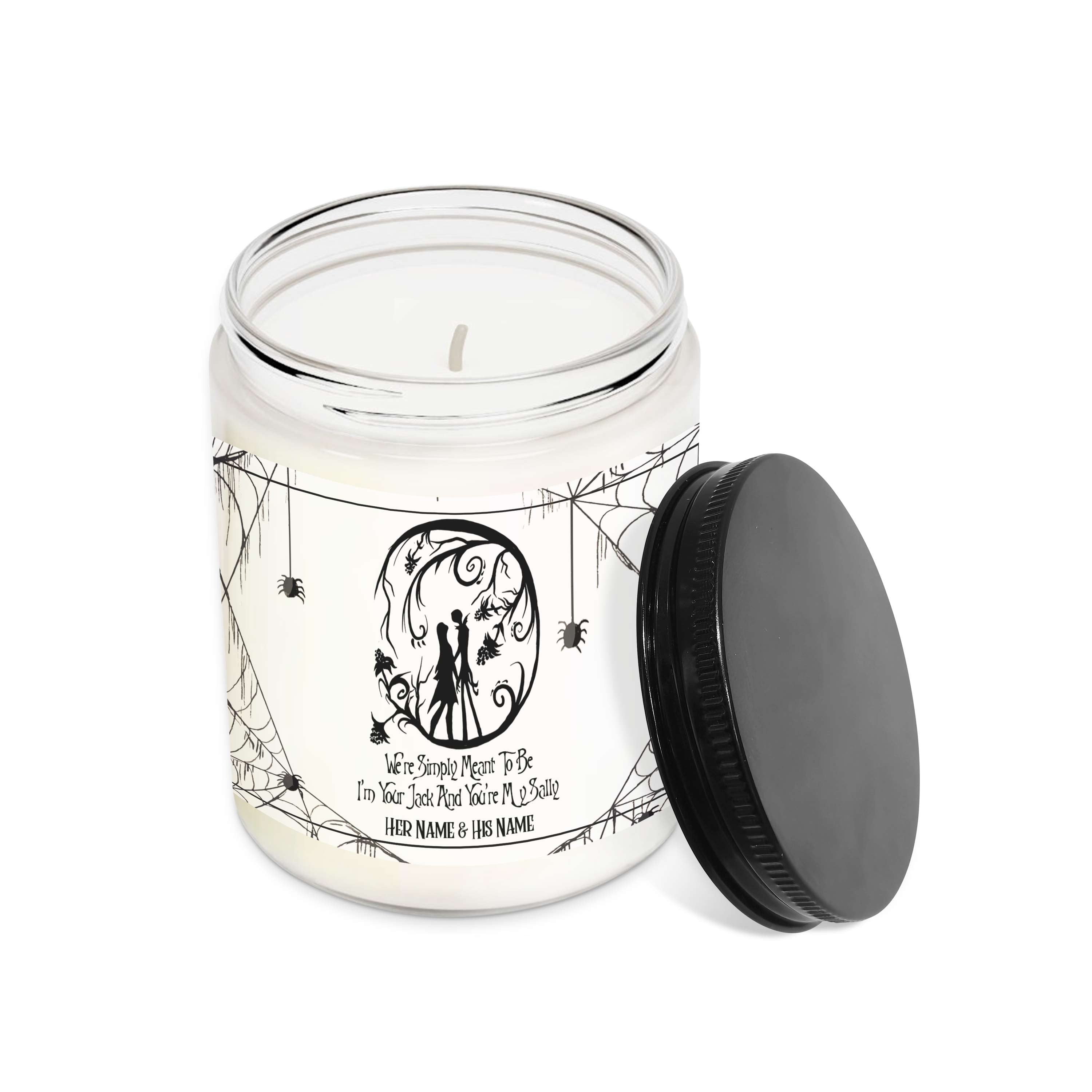 Personalized Couple Nightmare Candle Custom Names Gift for Halloween Candle GradoCreations