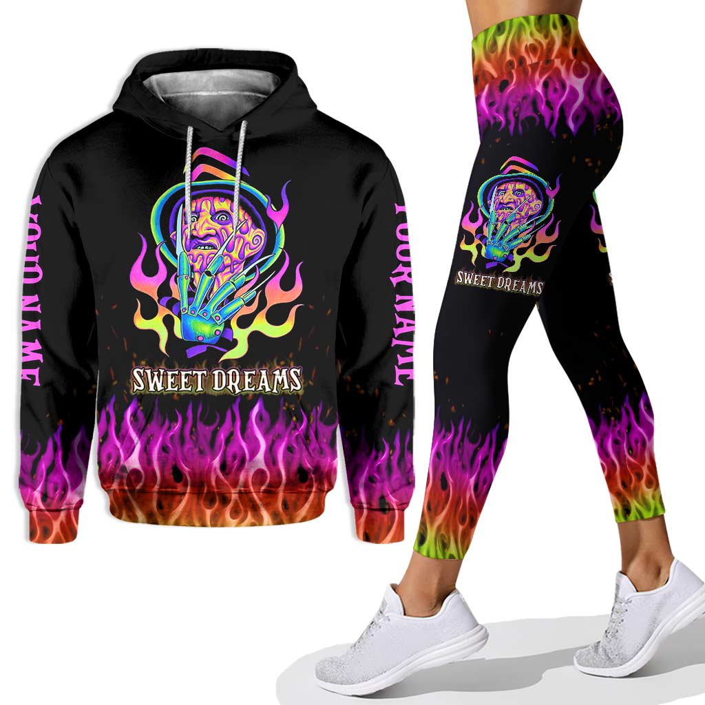 Custom Name Sweet Dreams Hoodie and Leggings Set for Women Hoodie & Leggings GradoCreations