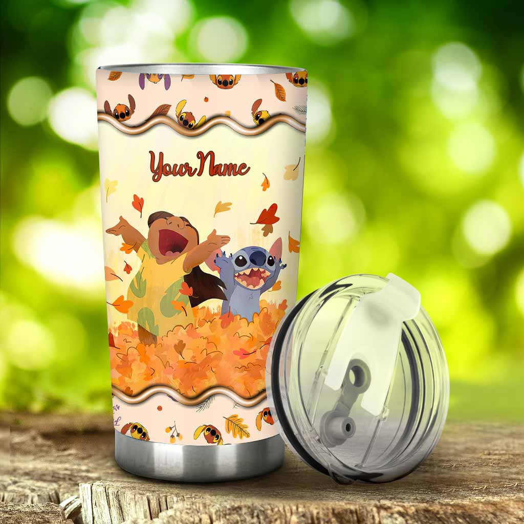 Personalized Fall Tumbler Custom Name Ohana Gift for Mom Tumbler GradoCreations