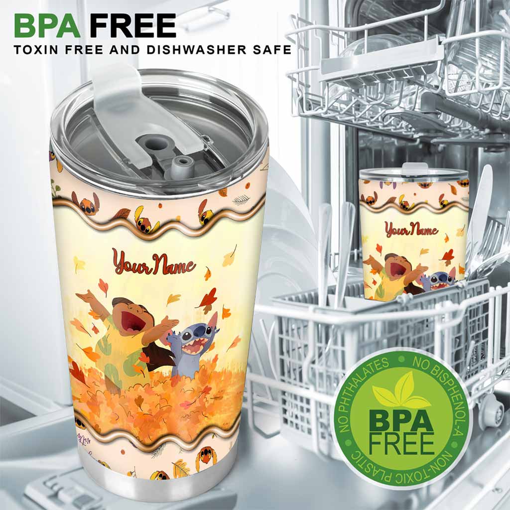 Personalized Fall Tumbler Custom Name Ohana Gift for Mom Tumbler GradoCreations