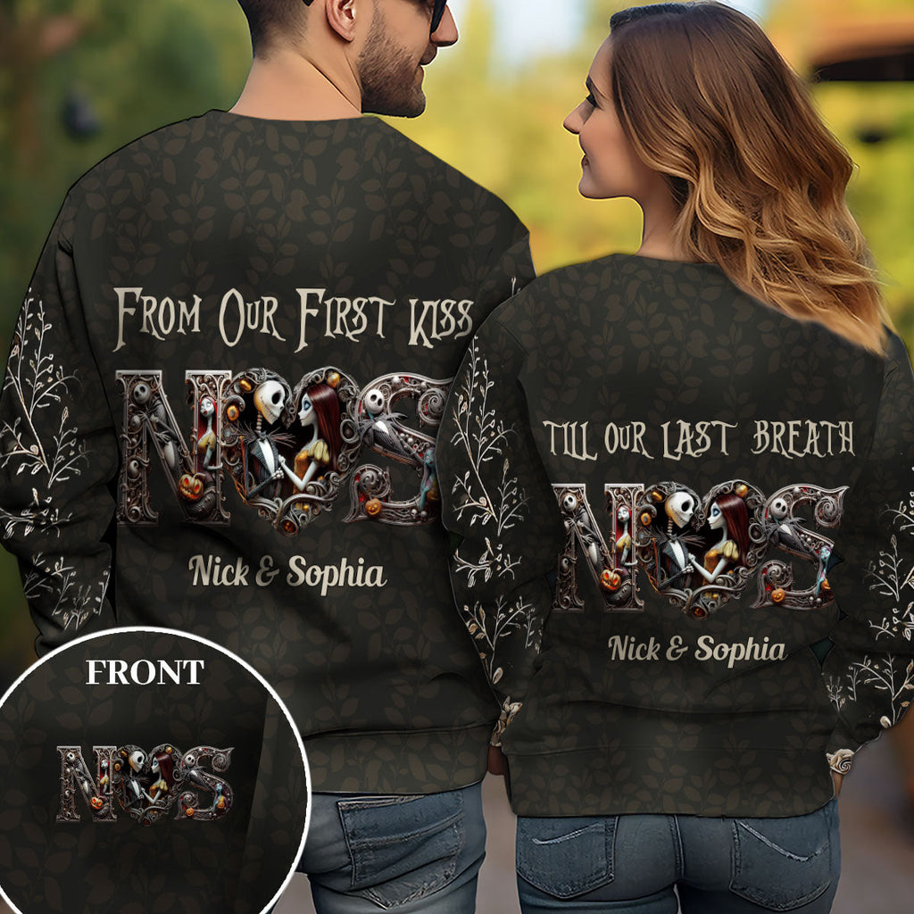 Personalized Halloween All Over Shirt for Couples Gift All Over Shirt GradoCreations