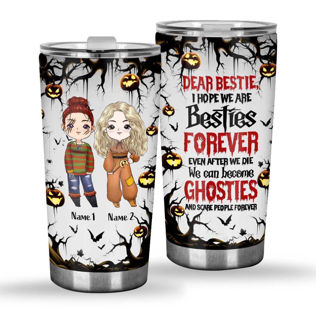 Personalized Halloween Tumbler Custom Bestie Forever Drinkware Tumbler GradoCreations