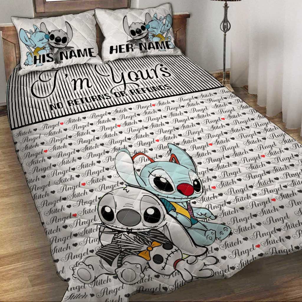 Personalized Ohana Quilt Set Custom Names Gift for Couples Quilt Set GradoCreations