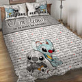 Personalized Ohana Quilt Set Custom Names Gift for Couples Quilt Set GradoCreations