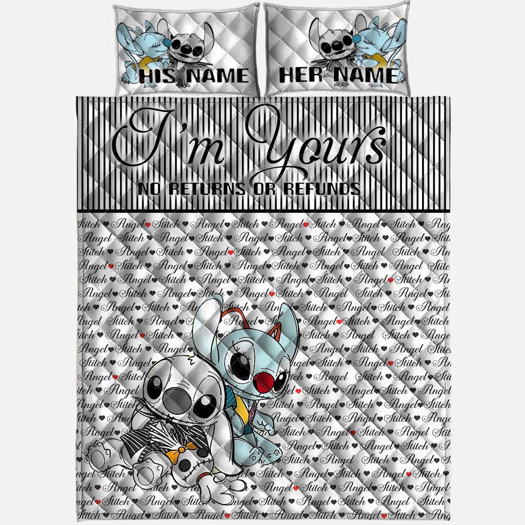 Personalized Ohana Quilt Set Custom Names Gift for Couples Quilt Set GradoCreations