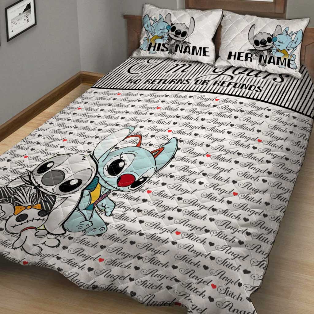 Personalized Ohana Quilt Set Custom Names Gift for Couples Quilt Set GradoCreations