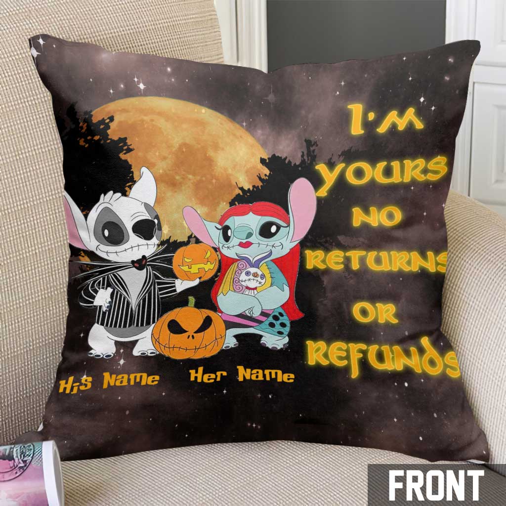 Personalized Halloween Ohana Throw Pillow Custom Names Gift Throw Pillow GradoCreations