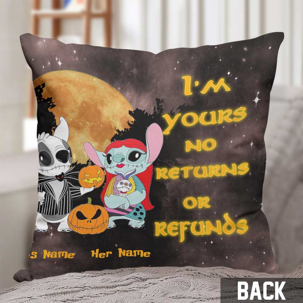 Personalized Halloween Ohana Throw Pillow Custom Names Gift Throw Pillow GradoCreations