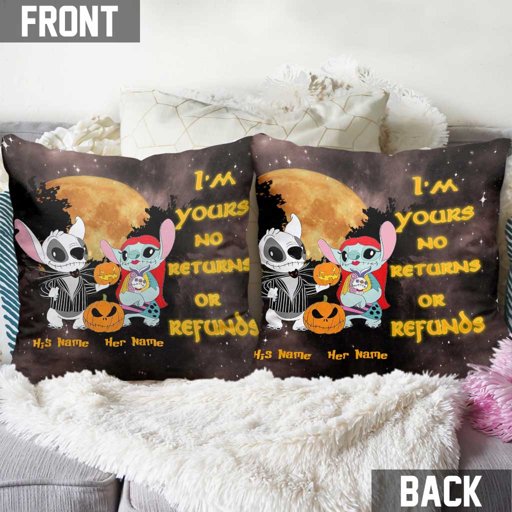 Personalized Halloween Ohana Throw Pillow Custom Names Gift Throw Pillow GradoCreations