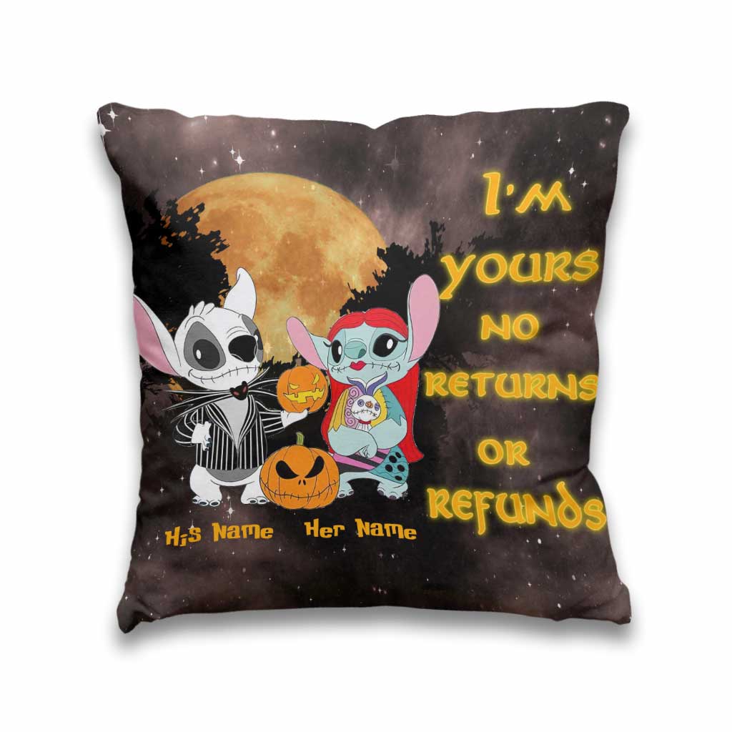 Personalized Halloween Ohana Throw Pillow Custom Names Gift Throw Pillow GradoCreations