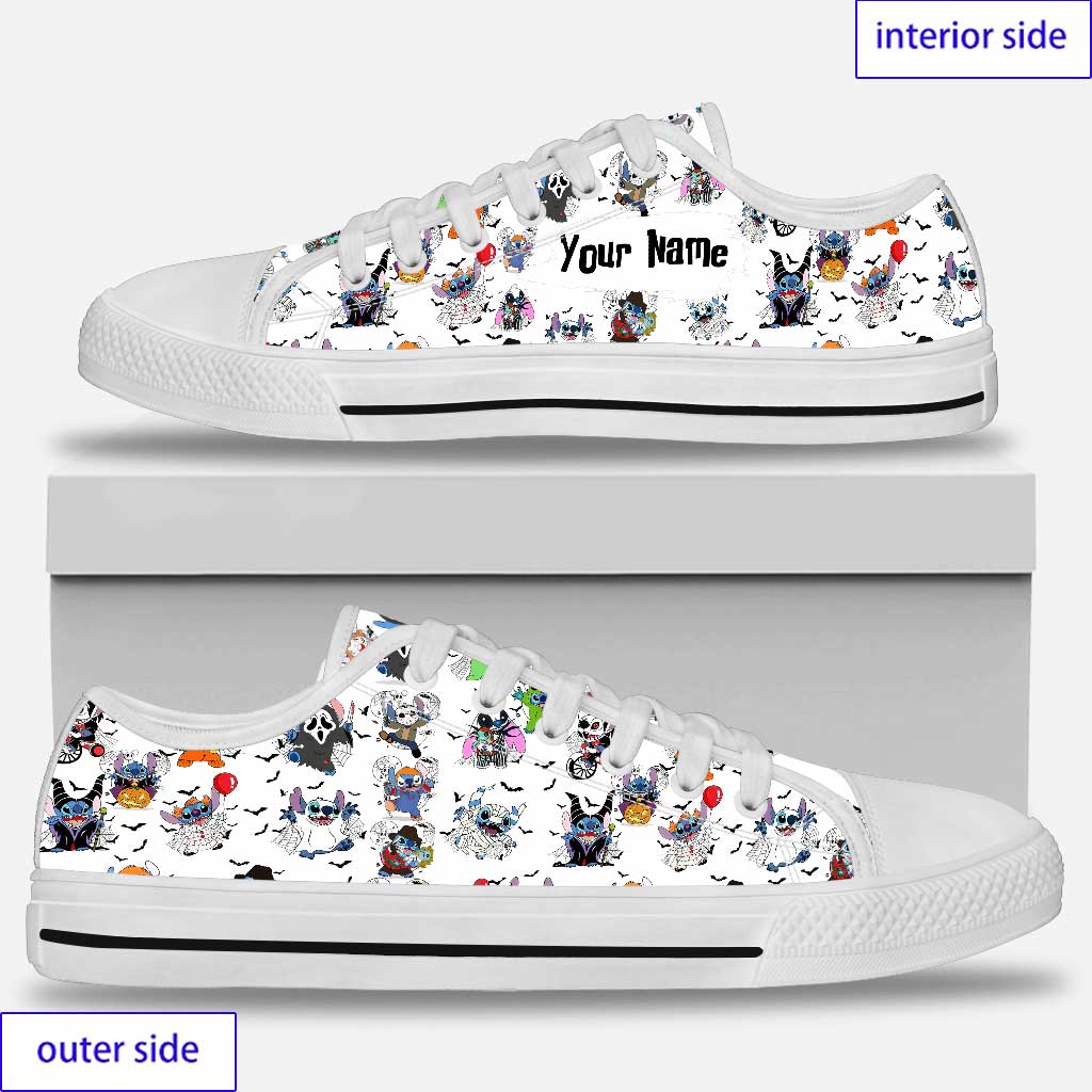 Personalized Halloween Low Top Shoes Custom Name Gift Low Top Shoes GradoCreations