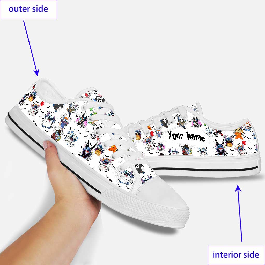 Personalized Halloween Low Top Shoes Custom Name Gift Low Top Shoes GradoCreations