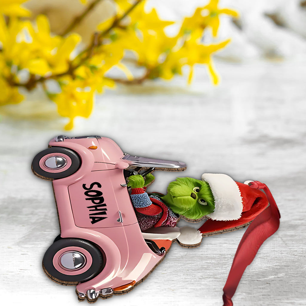 Personalized Christmas Ornament with Custom Names - Acrylic Car Design Ornament GradoCreations