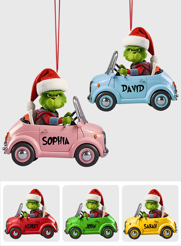 Personalized Christmas Ornament with Custom Names - Acrylic Car Design Ornament GradoCreations