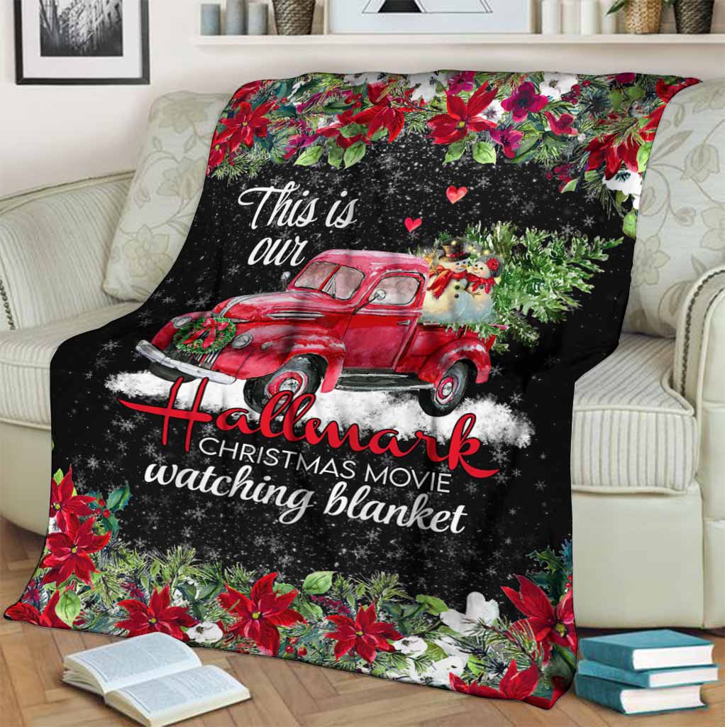 Personalized Christmas Movie Watching Blanket Custom Name Gift Blanket GradoCreations