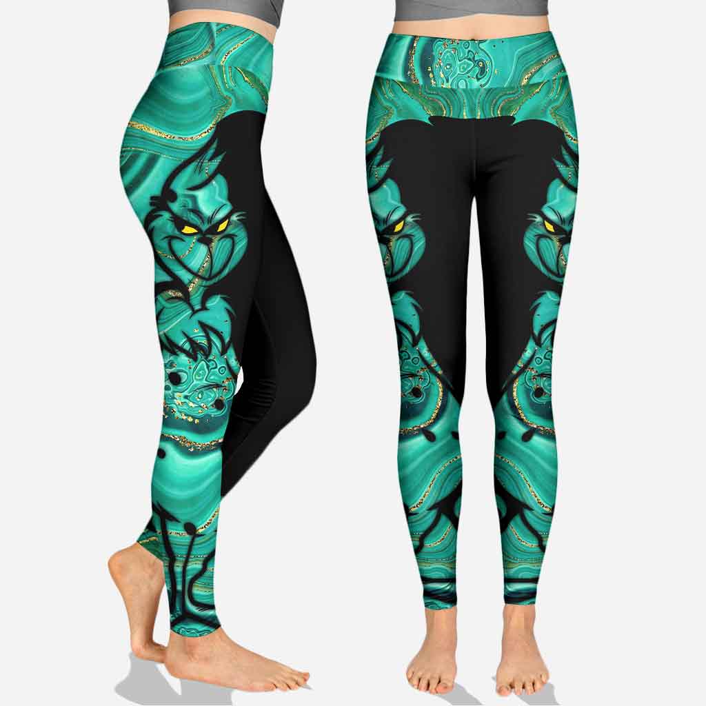 Personalized Grinch Hoodie and Leggings Set Custom Name Gift Hoodie & Leggings GradoCreations