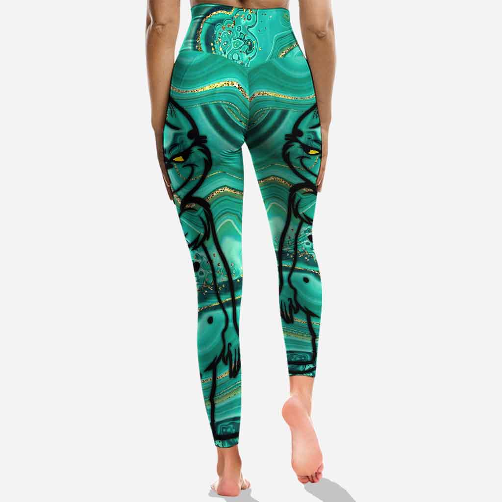 Personalized Grinch Hoodie and Leggings Set Custom Name Gift Hoodie & Leggings GradoCreations