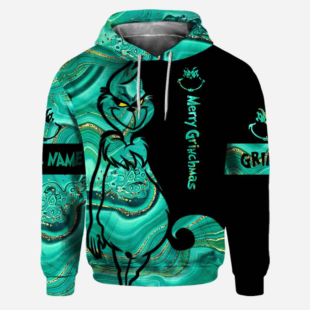 Personalized Grinch Hoodie and Leggings Set Custom Name Gift Hoodie & Leggings GradoCreations