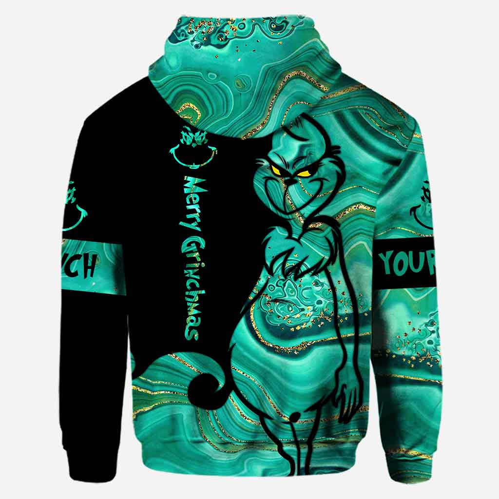Personalized Grinch Hoodie and Leggings Set Custom Name Gift Hoodie & Leggings GradoCreations