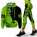 Personalized Grinch Hoodie and Leggings Set for Christmas Hoodie & Leggings GradoCreations