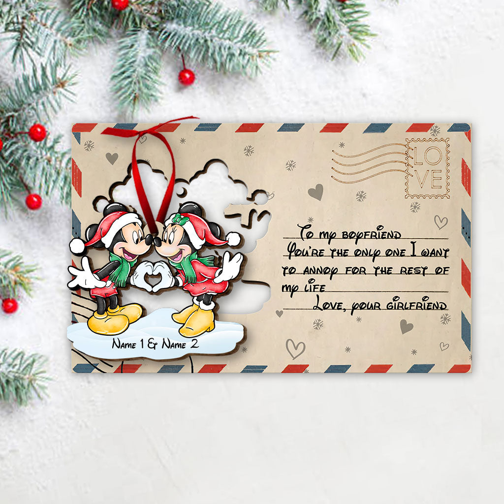 Personalized Wooden Christmas Mouse Pop Out Ornament Gift Pop Out Ornament GradoCreations