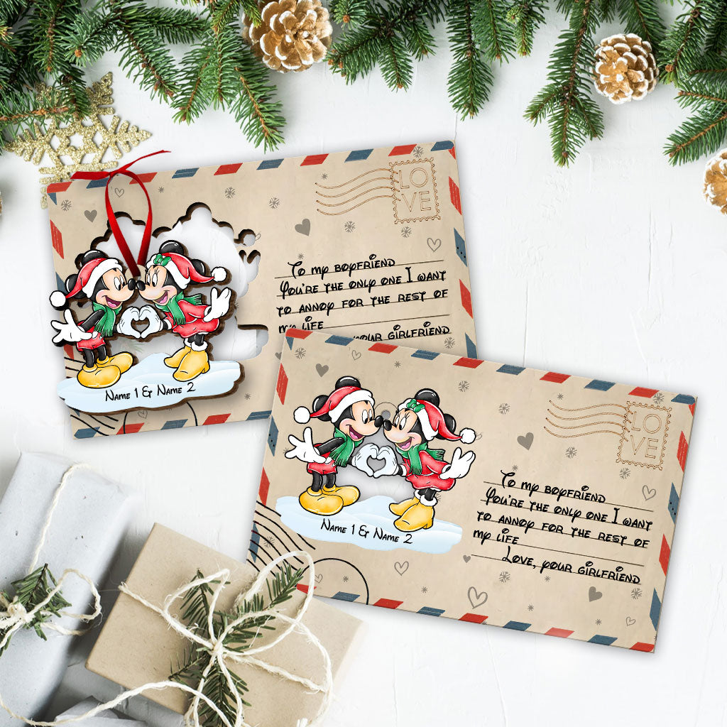 Personalized Wooden Christmas Mouse Pop Out Ornament Gift Pop Out Ornament GradoCreations