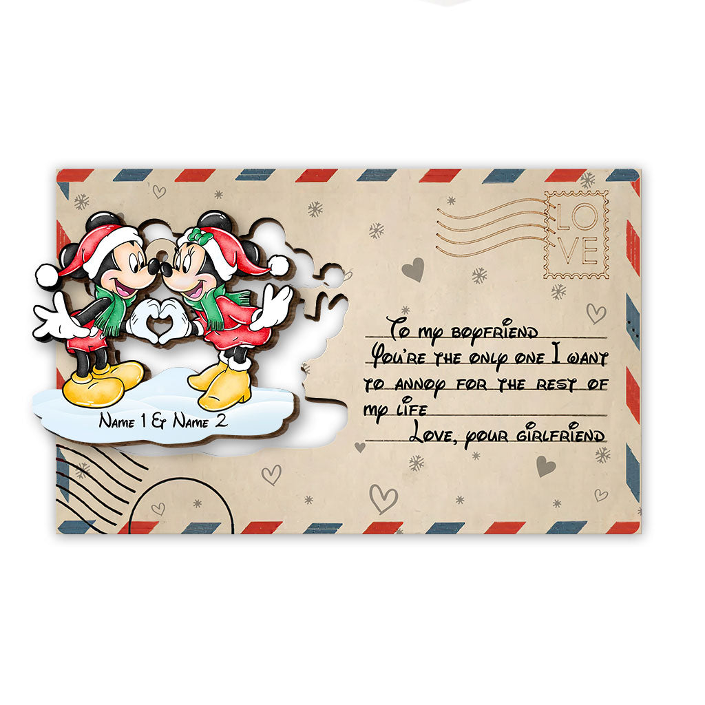 Personalized Wooden Christmas Mouse Pop Out Ornament Gift Pop Out Ornament GradoCreations