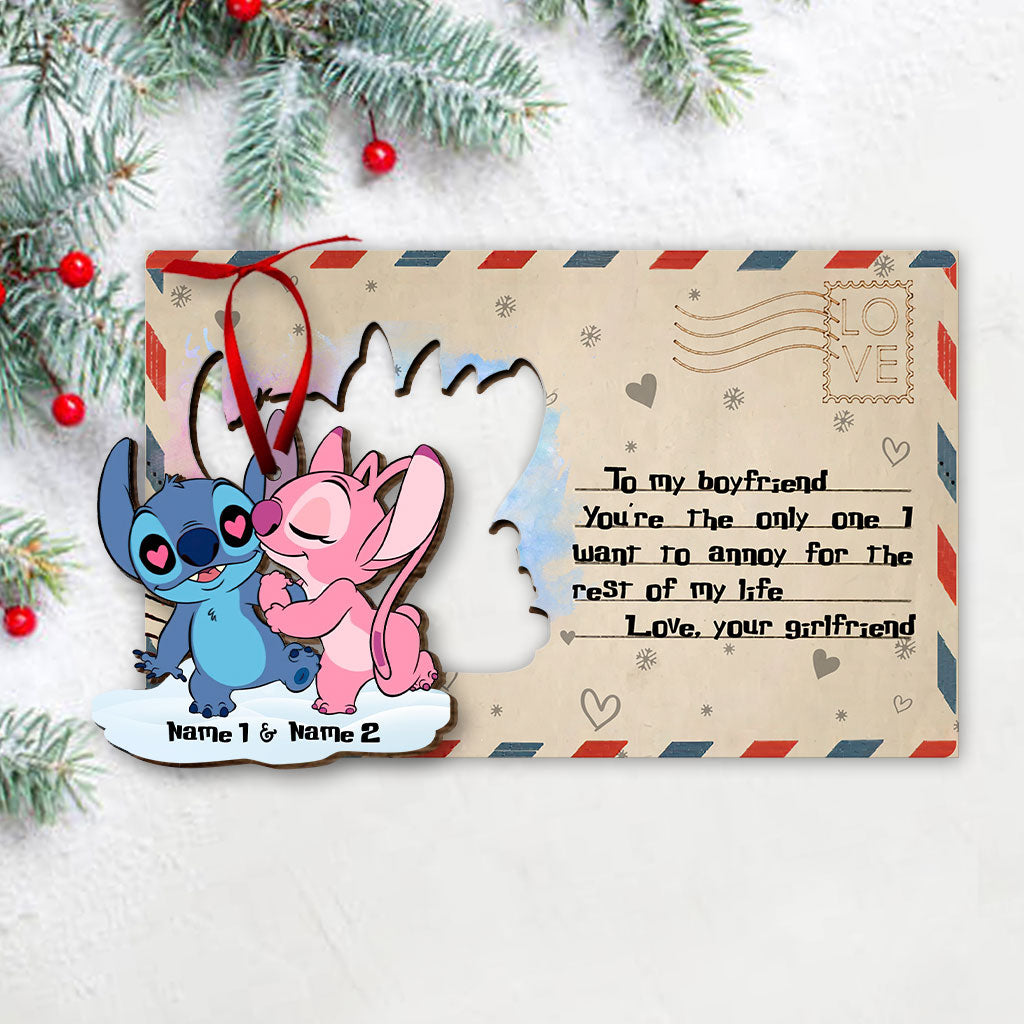Personalized Ohana Wooden Pop-Out Ornament Custom Gift for Partner - Christmas Decoration Pop Out Ornament GradoCreations