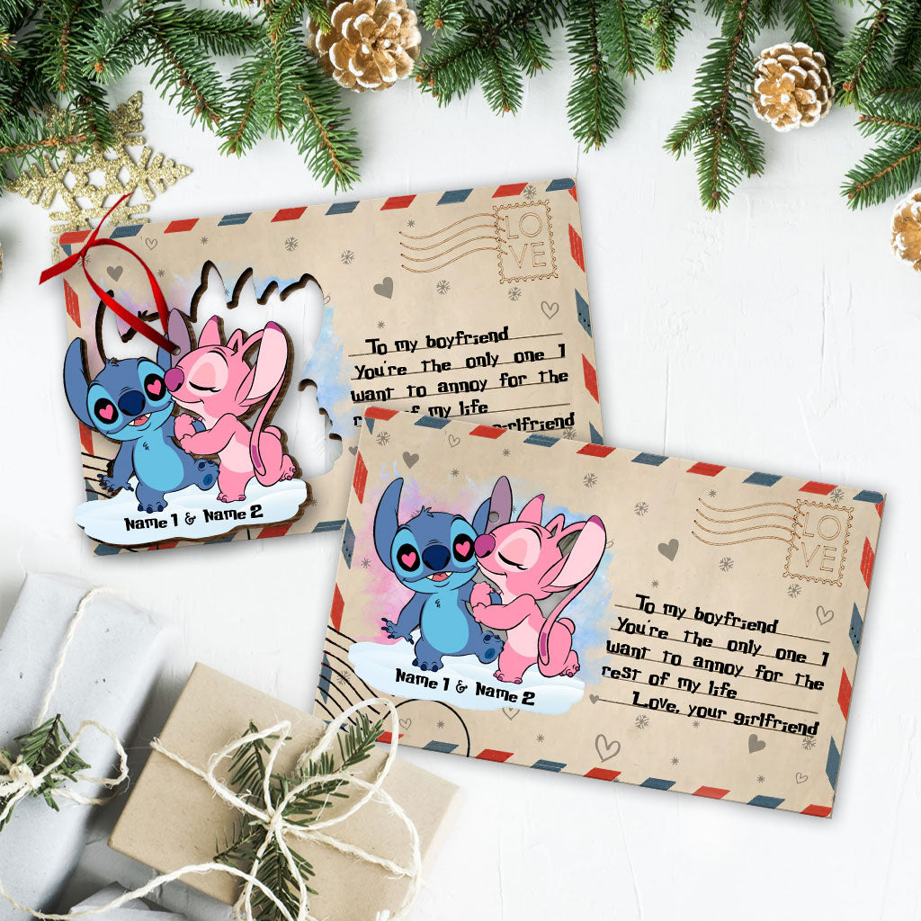 Personalized Ohana Wooden Pop-Out Ornament Custom Gift for Partner - Christmas Decoration Pop Out Ornament GradoCreations