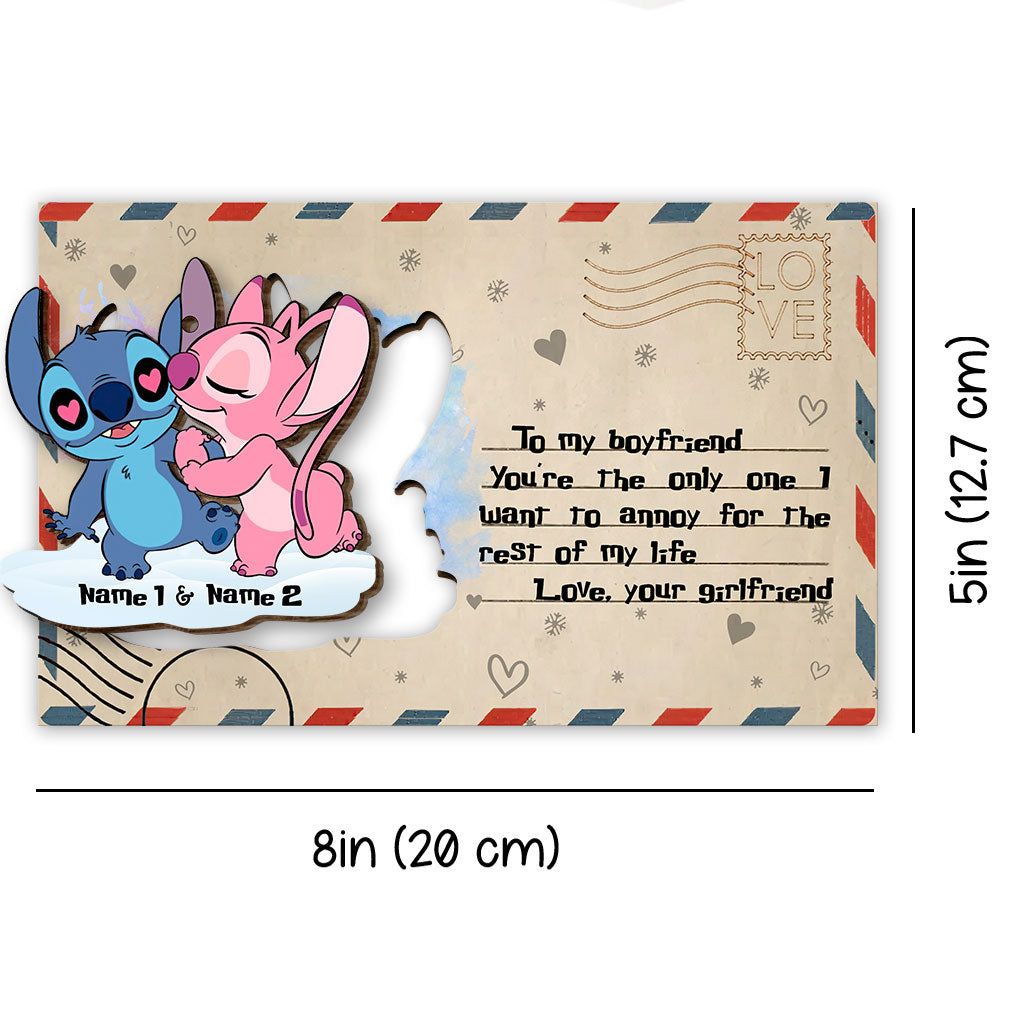 Personalized Ohana Wooden Pop-Out Ornament Custom Gift for Partner - Christmas Decoration Pop Out Ornament GradoCreations