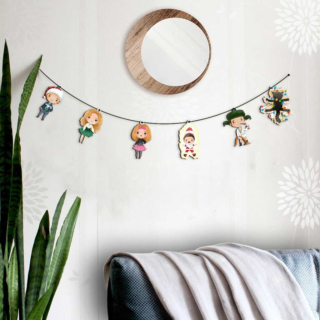 Personalized Christmas Garland 6 Pieces Custom Decor Gift Garland GradoCreations
