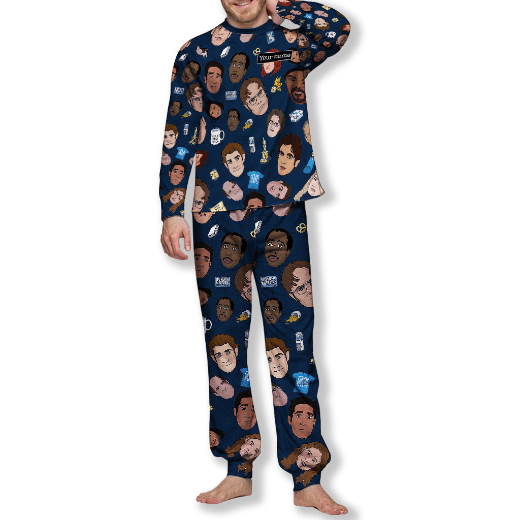 Personalized Christmas Pajamas Set with Custom Name for Couples Pajamas Set GradoCreations