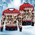 Personalized Christmas Sweater with Faux Wool Pattern for Gift Sweater GradoCreations