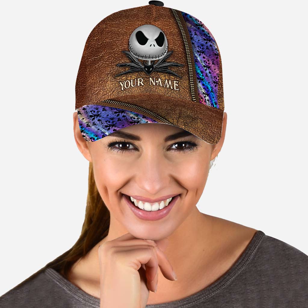 Personalized Classic Cap with Leather Print for Halloween Gift Classic Cap GradoCreations