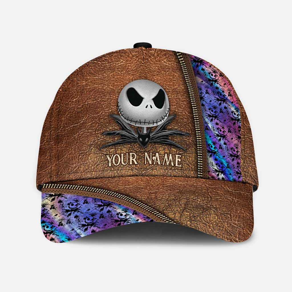 Personalized Classic Cap with Leather Print for Halloween Gift Classic Cap GradoCreations