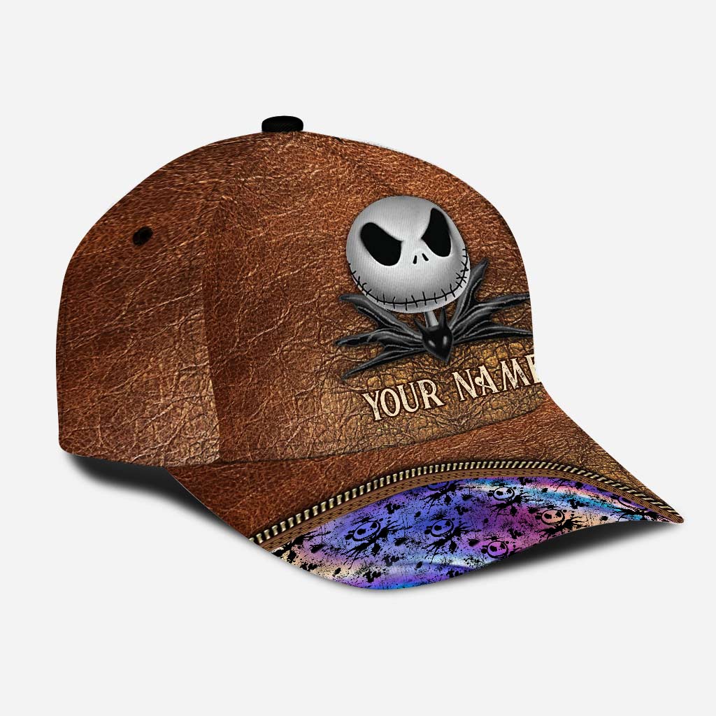 Personalized Classic Cap with Leather Print for Halloween Gift Classic Cap GradoCreations