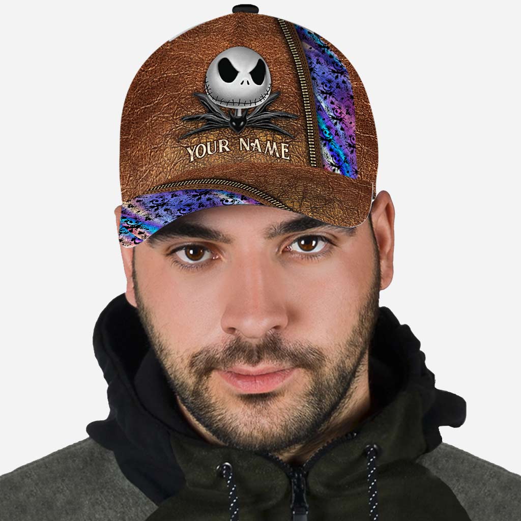 Personalized Classic Cap with Leather Print for Halloween Gift Classic Cap GradoCreations