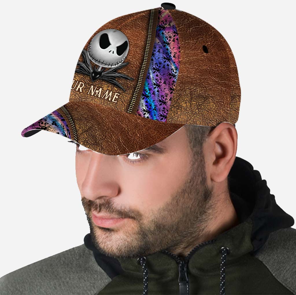 Personalized Classic Cap with Leather Print for Halloween Gift Classic Cap GradoCreations