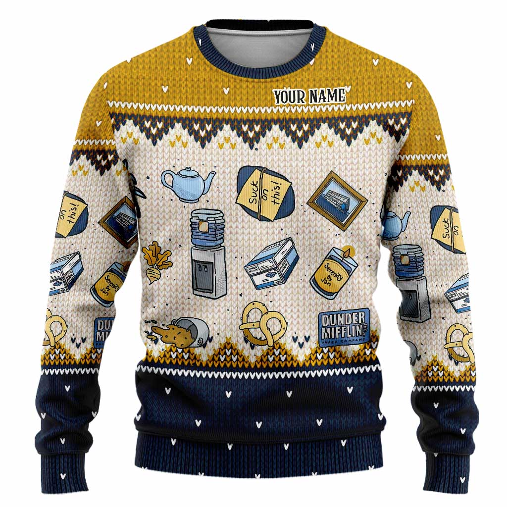 Personalized Christmas Sweater Unique Gift for Boss Custom Name Sweater GradoCreations