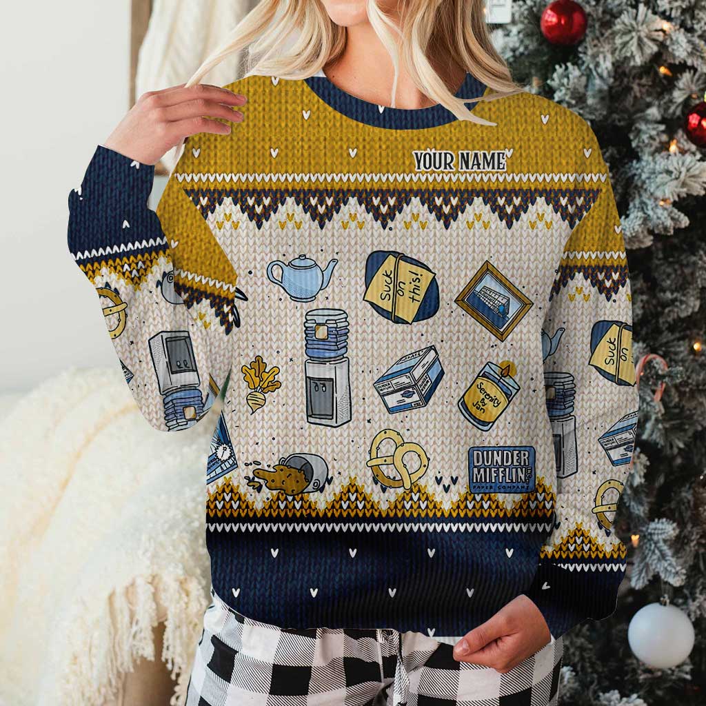 Personalized Christmas Sweater Unique Gift for Boss Custom Name Sweater GradoCreations
