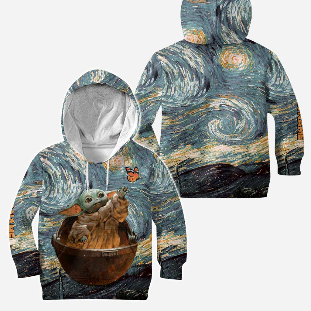 Personalized Starry Night Hoodie & Leggings Set for Kids Hoodie & Leggings GradoCreations