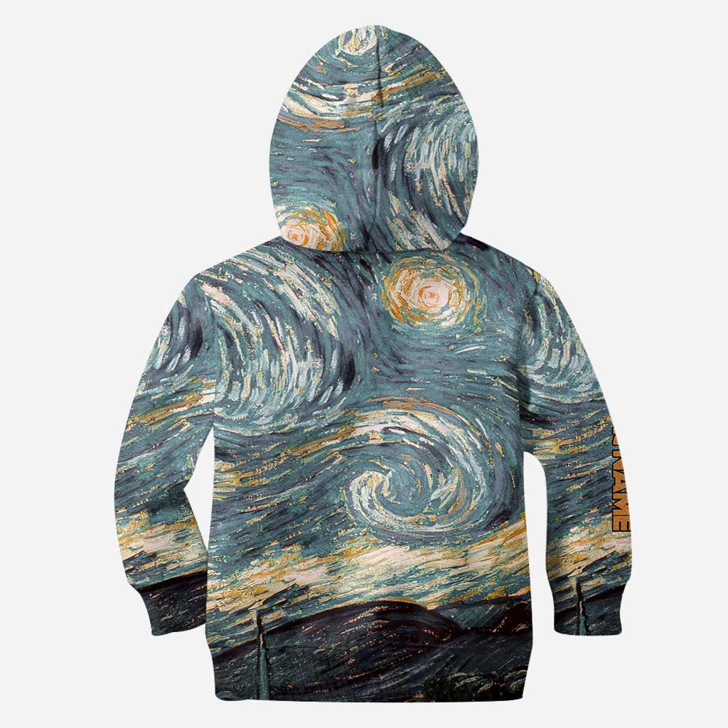 Personalized Starry Night Hoodie & Leggings Set for Kids Hoodie & Leggings GradoCreations