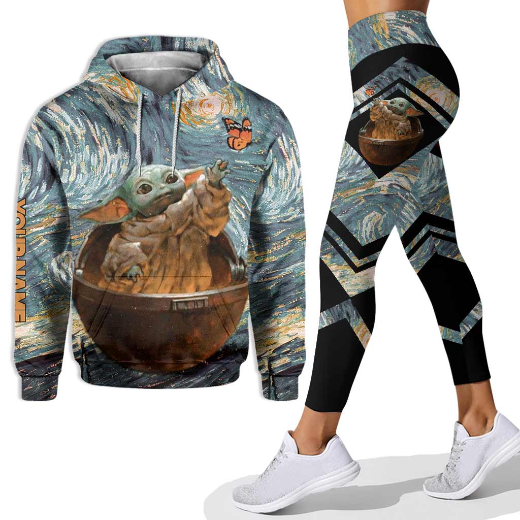 Personalized Starry Night Hoodie & Leggings Set for Kids Hoodie & Leggings GradoCreations