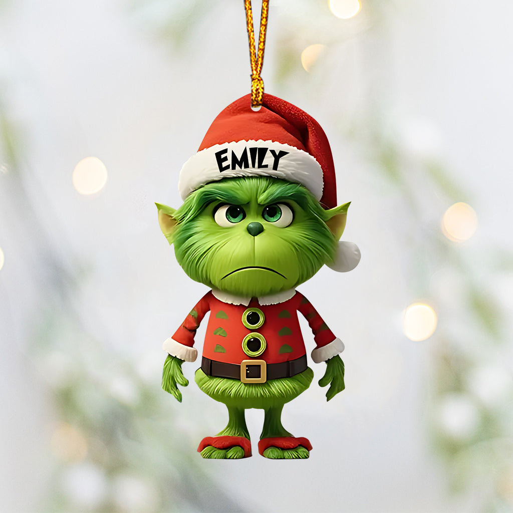 Personalized Grinch Christmas Ornament Custom Name Gift Ornament GradoCreations