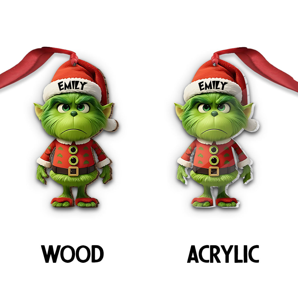 Personalized Grinch Christmas Ornament Custom Name Gift Ornament GradoCreations